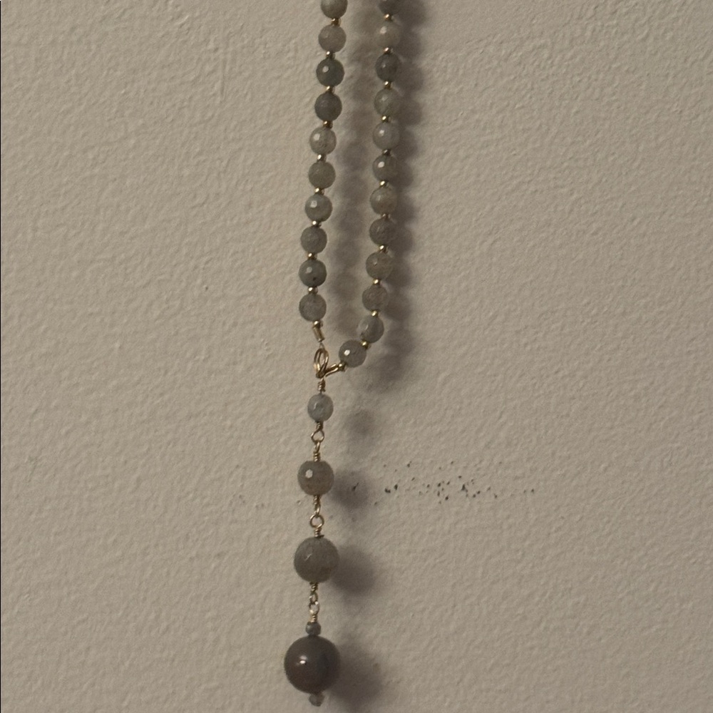 Elegant Gray Beaded Necklace